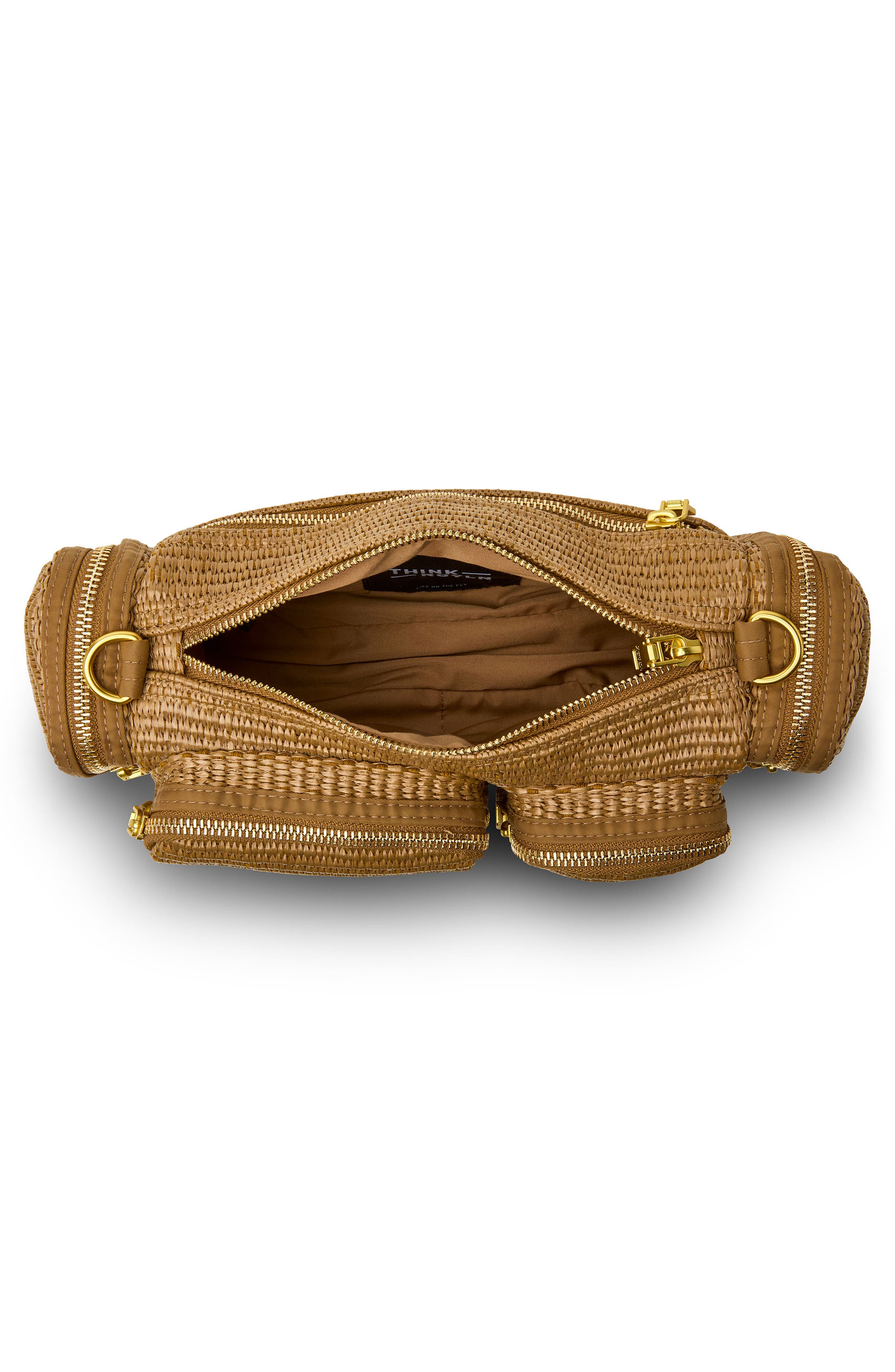 THINK ROYLN Lady Cargo Shoulder Bag, Alternate, color, Sand Dune Raffia