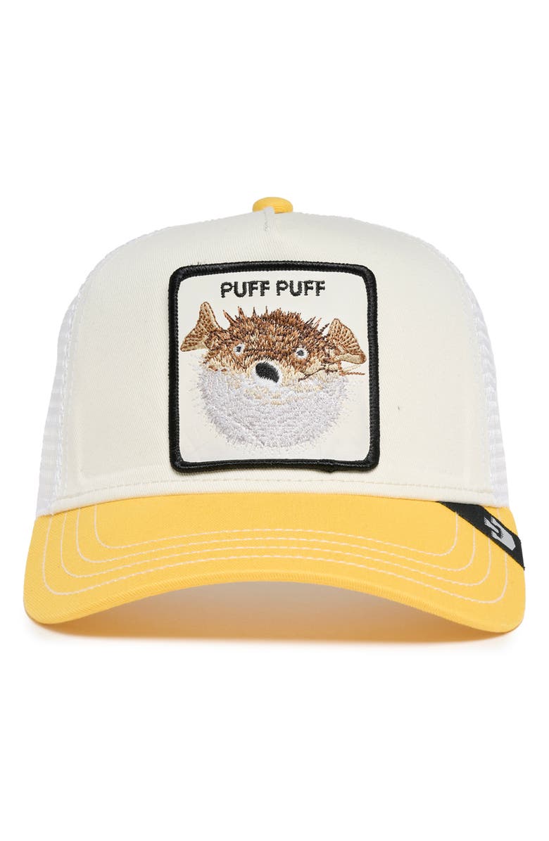 Goorin Bros. The Puff Puff Fish Patch Snapback Trucker Hat, Alternate, color,