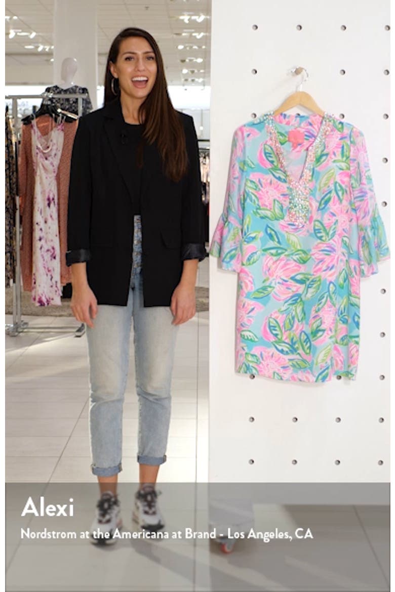 Elenora Floral Silk Shift Dress video