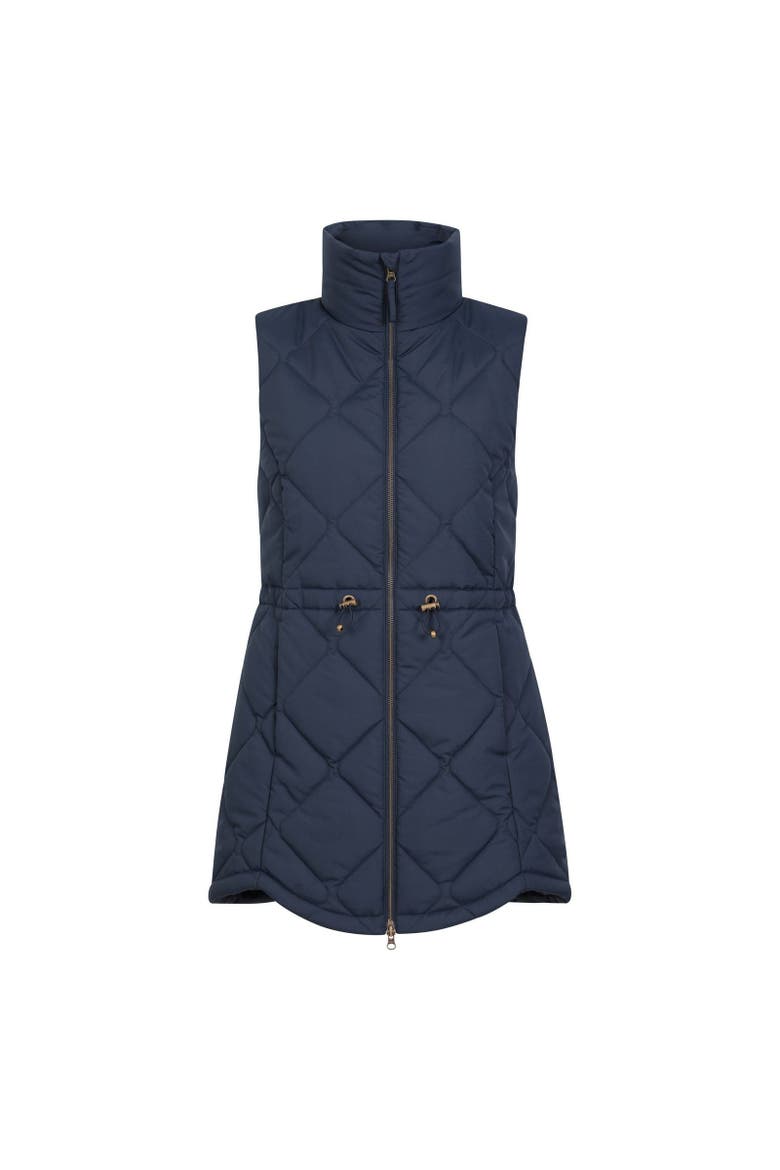 Rye Quilted Long Length Vest, Main, color, Navy