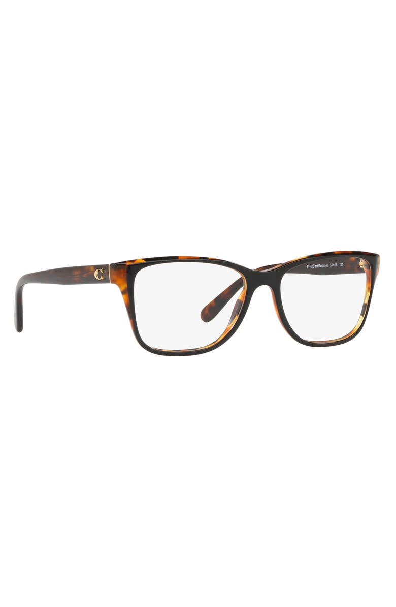 COACH 50mm Rectangular Optical Glasses, Alternate, color,