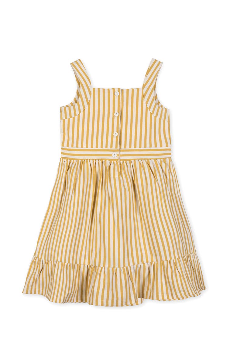 Hope & Henry Kids' Organic Knit Tank Sundress with Flounce, Alternate, color, Sunny Stripe