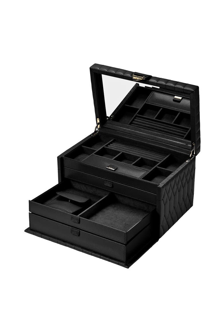 Lauren Large Jewelry Box, Alternate, color, Black