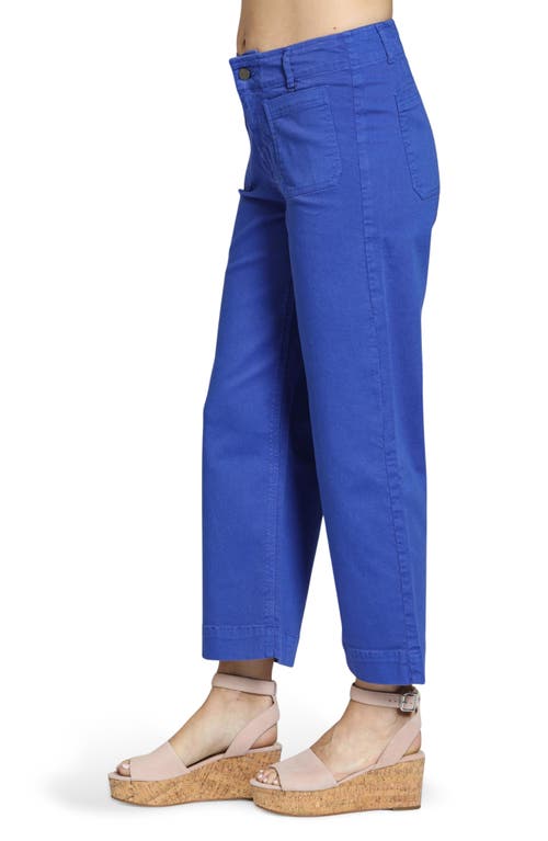 Apny Wide Leg Ankle Jeans In Dazzling Blue