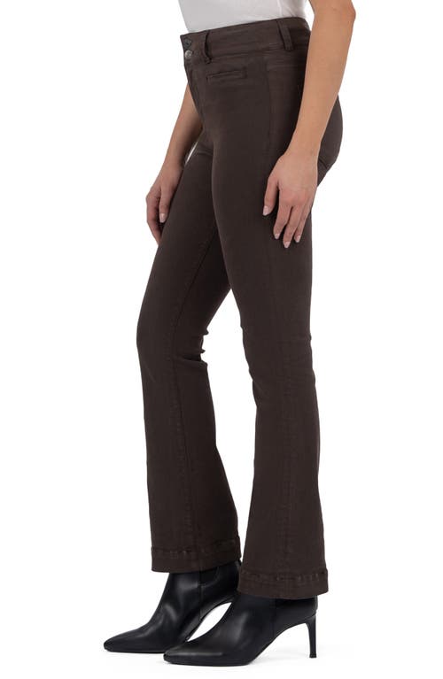 Kut From The Kloth Kelsey High Waist Kick Flare Jeans In Brown