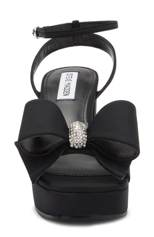 Steve Madden Aerin Bow Platform Sandal In Black