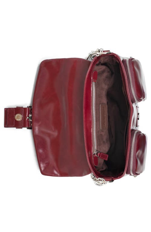 Jeffrey Campbell Night Out Leather Shoulder Bag In Burgundy