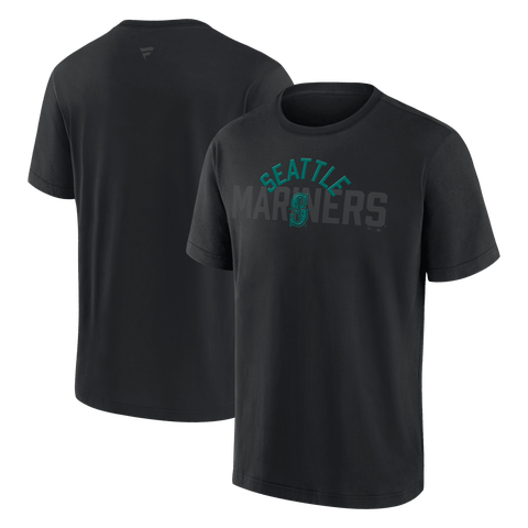 Men's Fanatics  Seattle Mariners Black Out Heavyweight T-Shirt