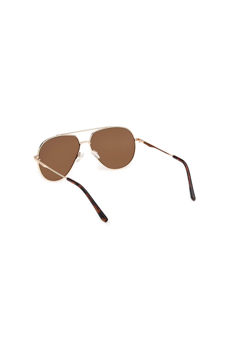 Classic Metal Aviator Sunglasses, Alternate, color, Gold / Brown Mirror