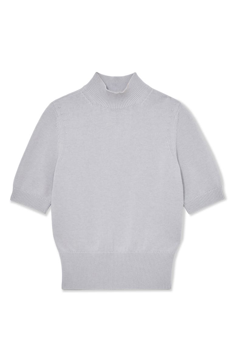 Reiss Aria Mock Neck Cotton & Wool Sweater, Alternate, color, Grey