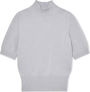 Reiss Aria Mock Neck Cotton & Wool Sweater