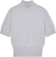 Reiss Aria Mock Neck Cotton & Wool Sweater