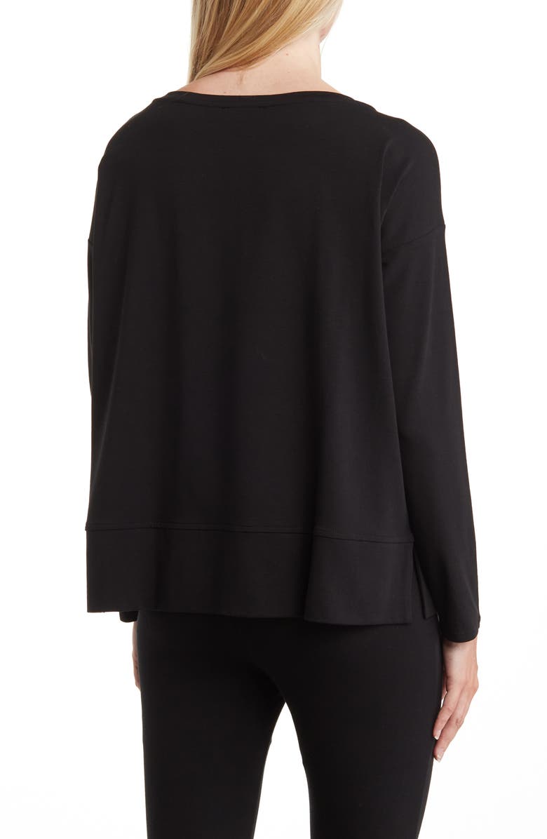 Eileen Fisher Boat Neck Long Sleeve Boxy Top, Alternate, color, 