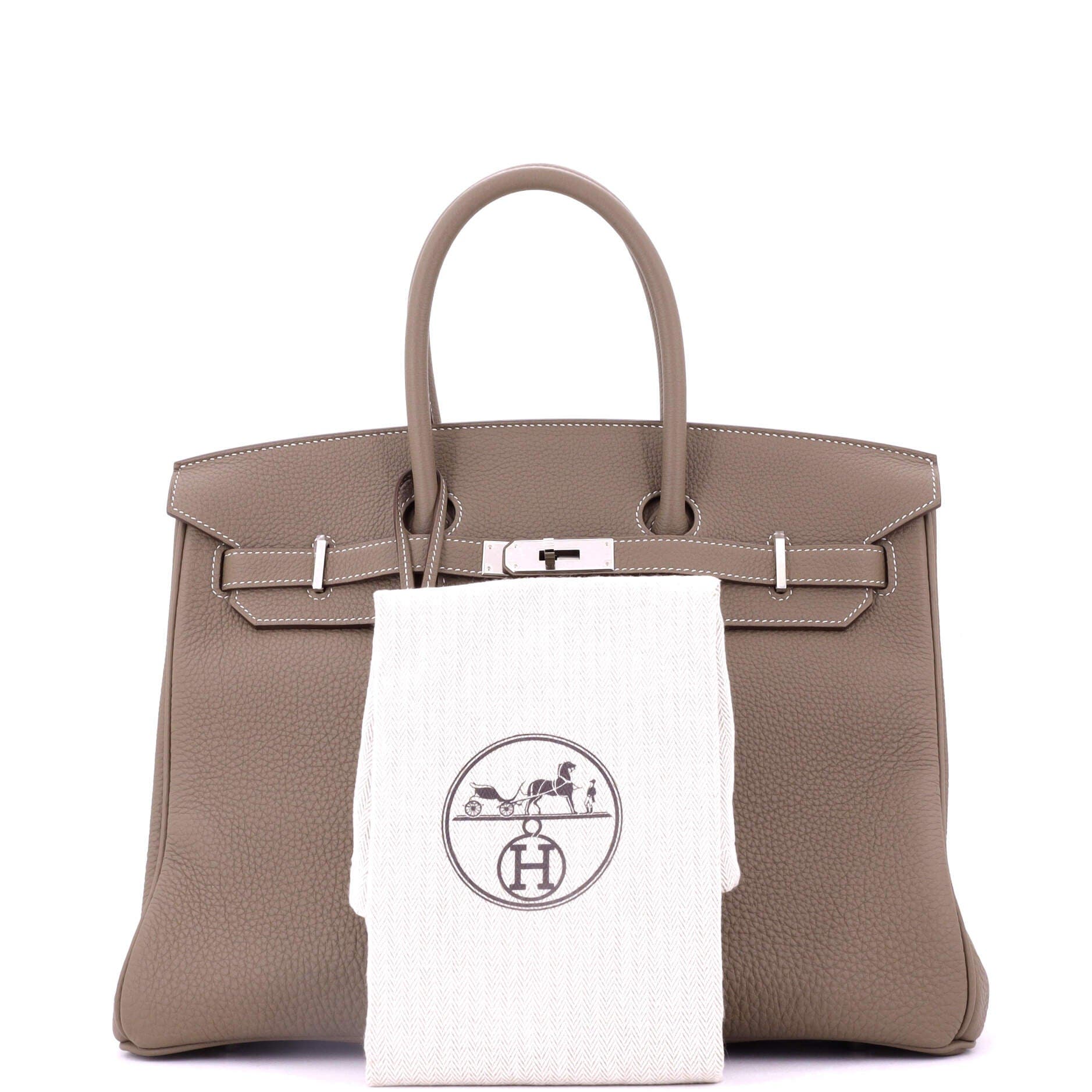 Pre-Owned Hermes Birkin Handbag Grey Togo with Palladium Hardware 35, Alternate, color, 
