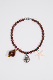 Bimba y Lola Aged Necklace With Stones And Seashells
