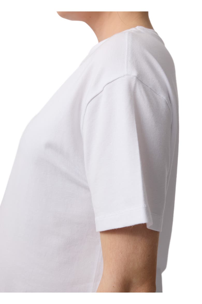 Short Sleeve Relaxed Crew Neck Maternity Tee, Alternate, color, White