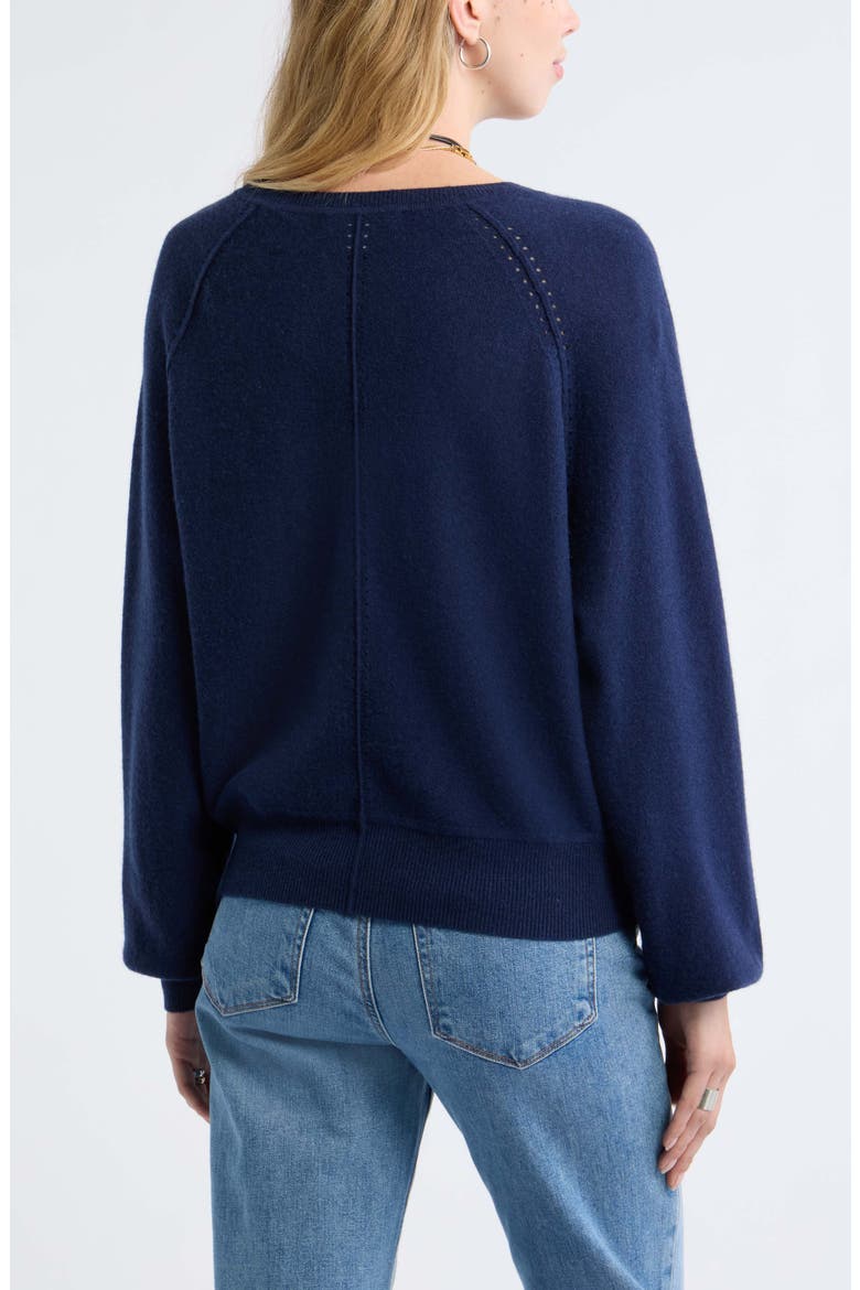 Wool & Cashmere Blend Henley Sweater, Alternate, color, NAVY STILL