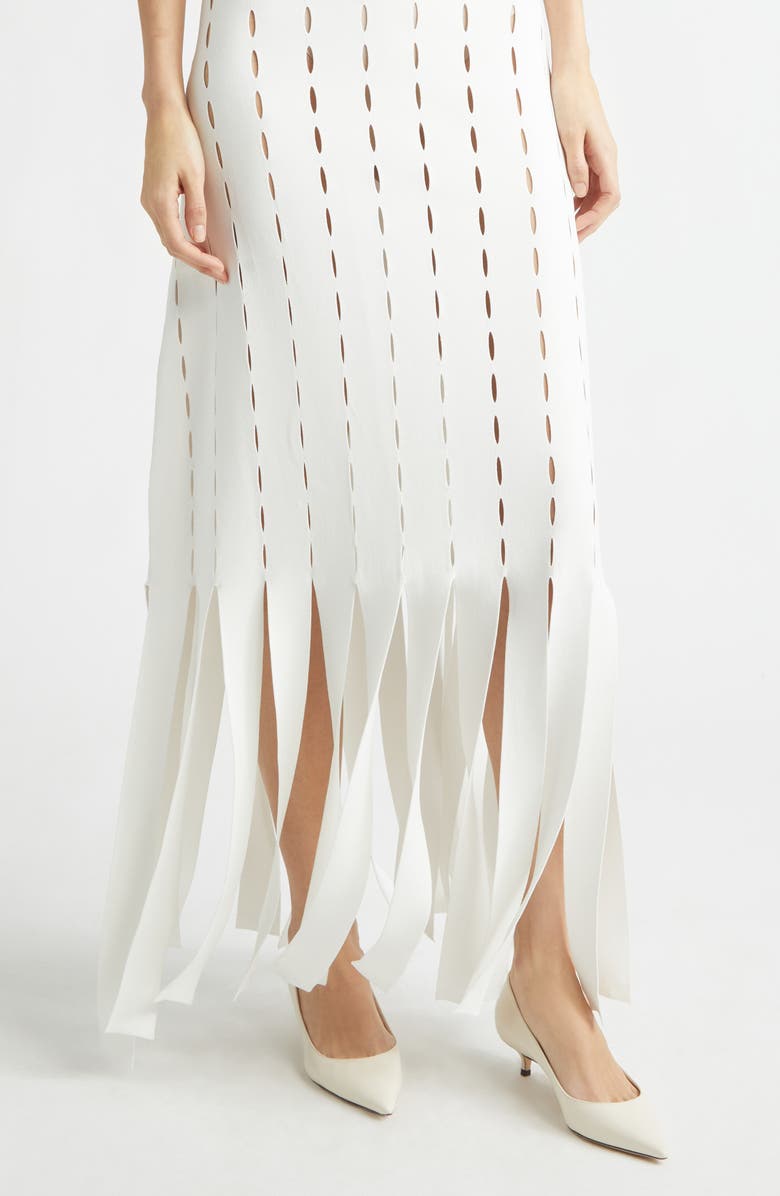 ZANKOV Jesse Openwork Car Wash Hem Dress, Alternate, color, White