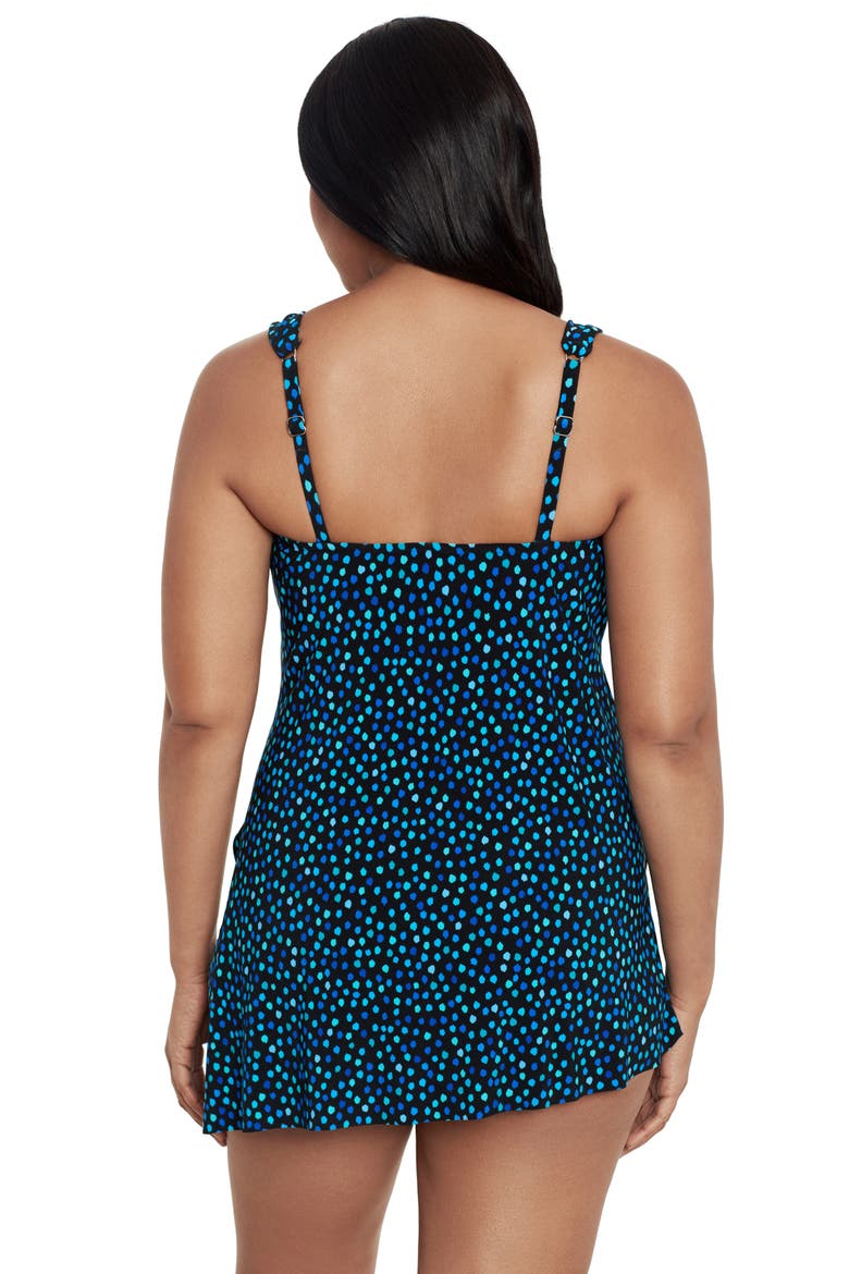 Diana Surplice Side-Tie Coverage Swimdress, Alternate, color, Funfetti