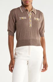 L'AGENCE Masaki Polo Sweater