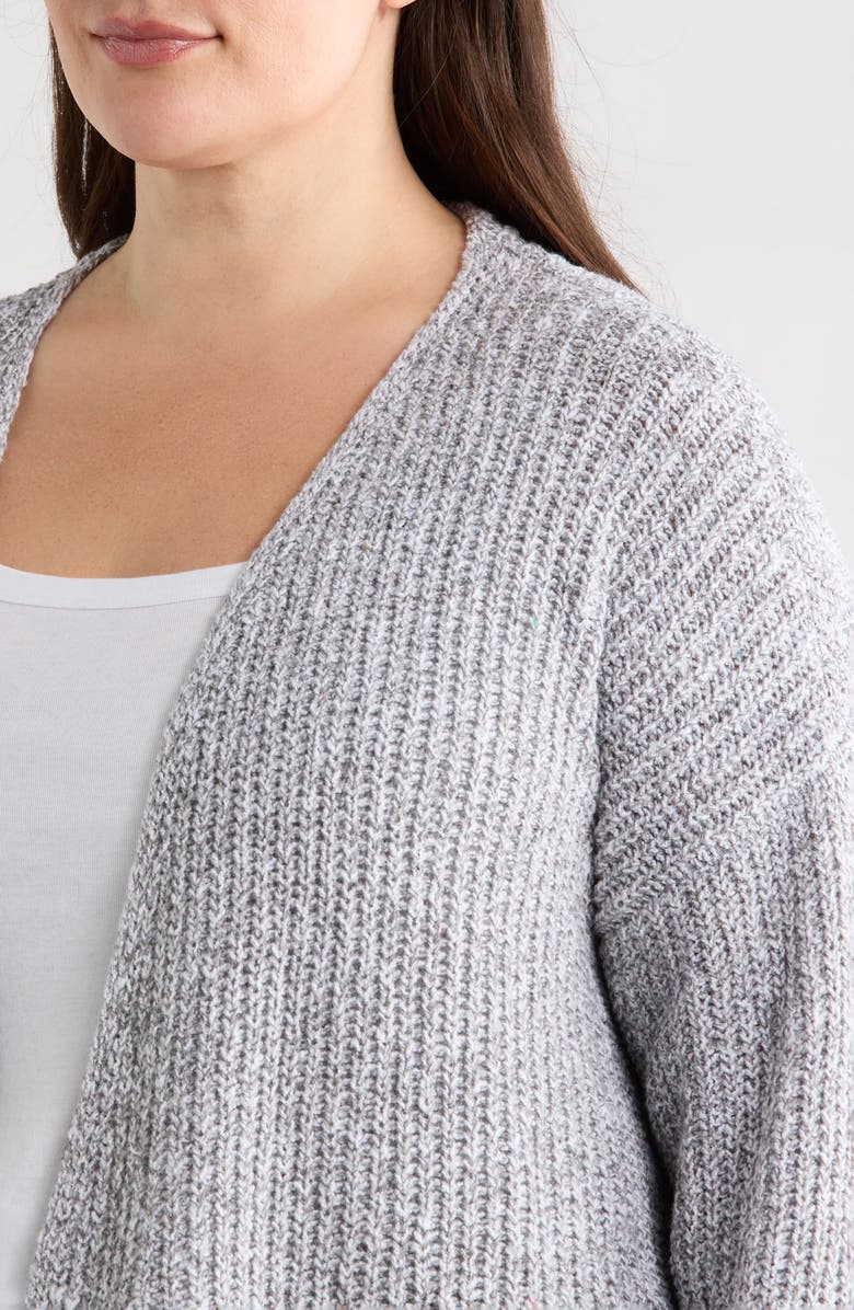 Eileen Fisher Organic Cotton Blend Cardigan, Alternate, color, Dark Pearl