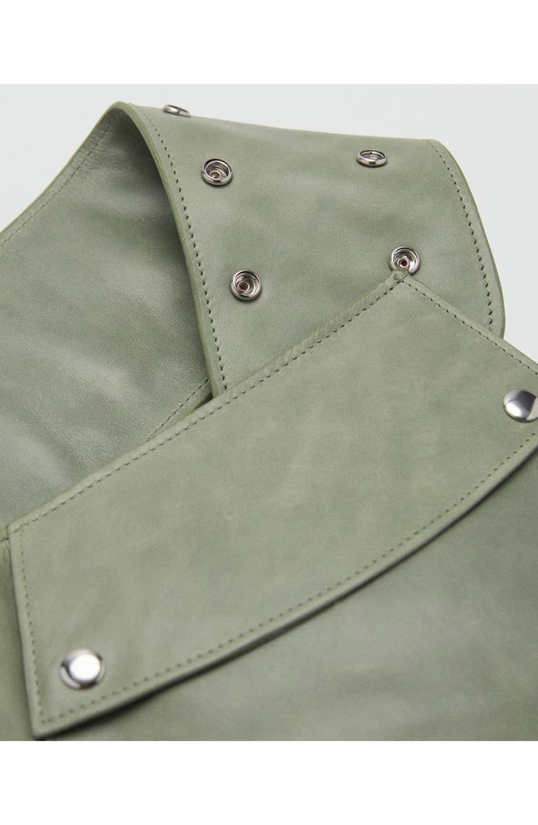 MANGO Leather Belt Bag, Alternate, color, 