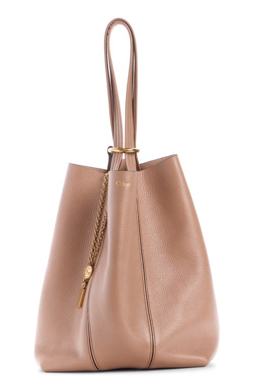 Chloé Spin Leather Tote In Pink