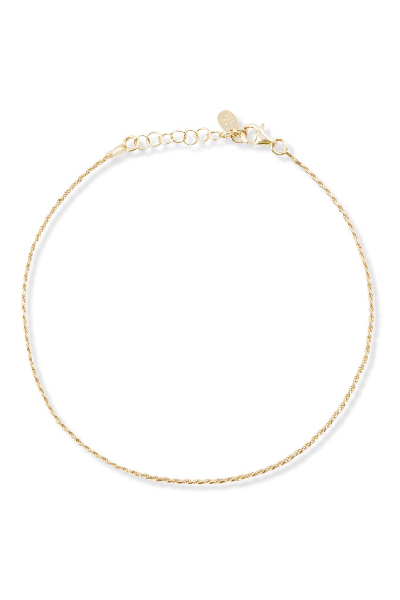Rope Chain Anklet, Main, color, GOLD