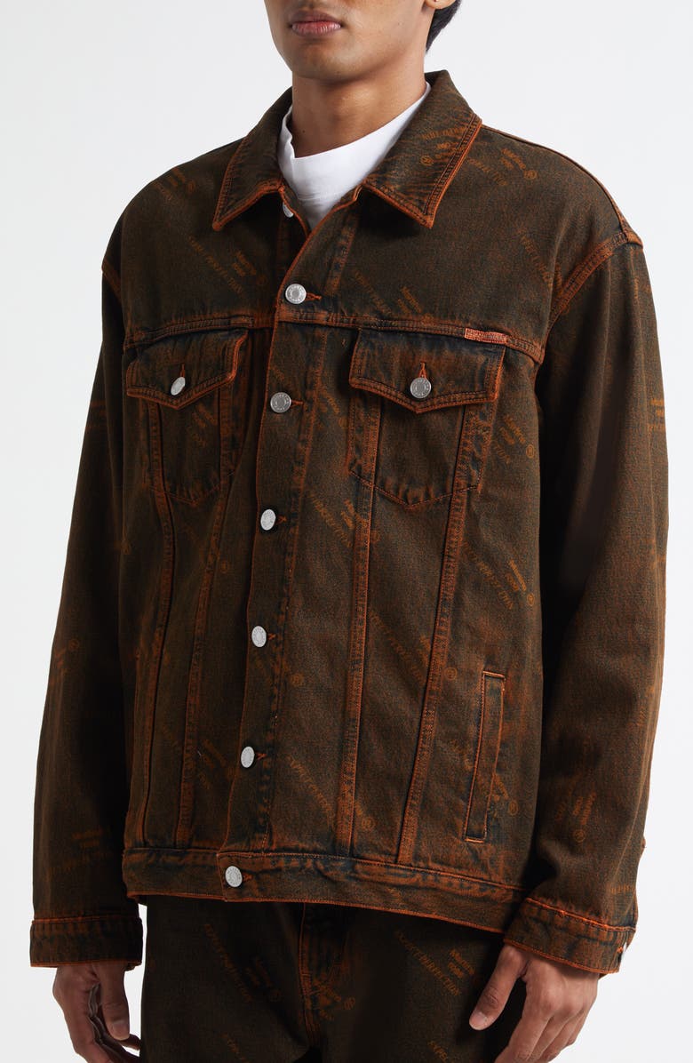 Martine Rose Oversize Denim Trucker Jacket, Alternate, color, 