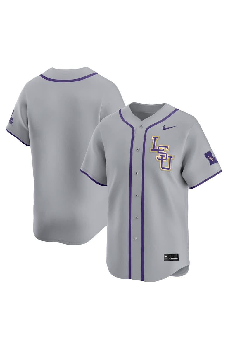 Nike Men's Nike Gray LSU Tigers Limited Road Wordmark Jersey, Main, color, Gray