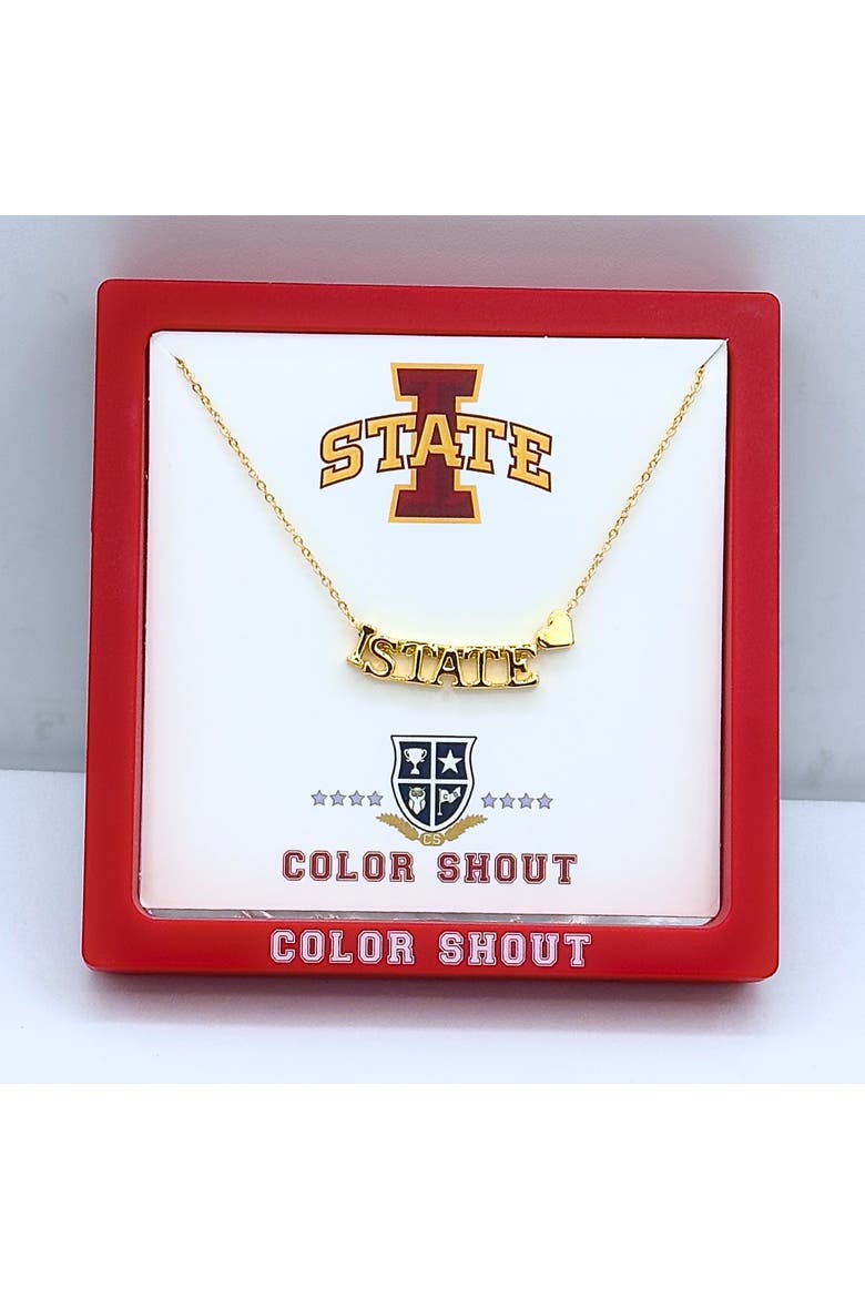 Iowa State UniversityGold Heart Necklace, Alternate, color, Yellow Gold
