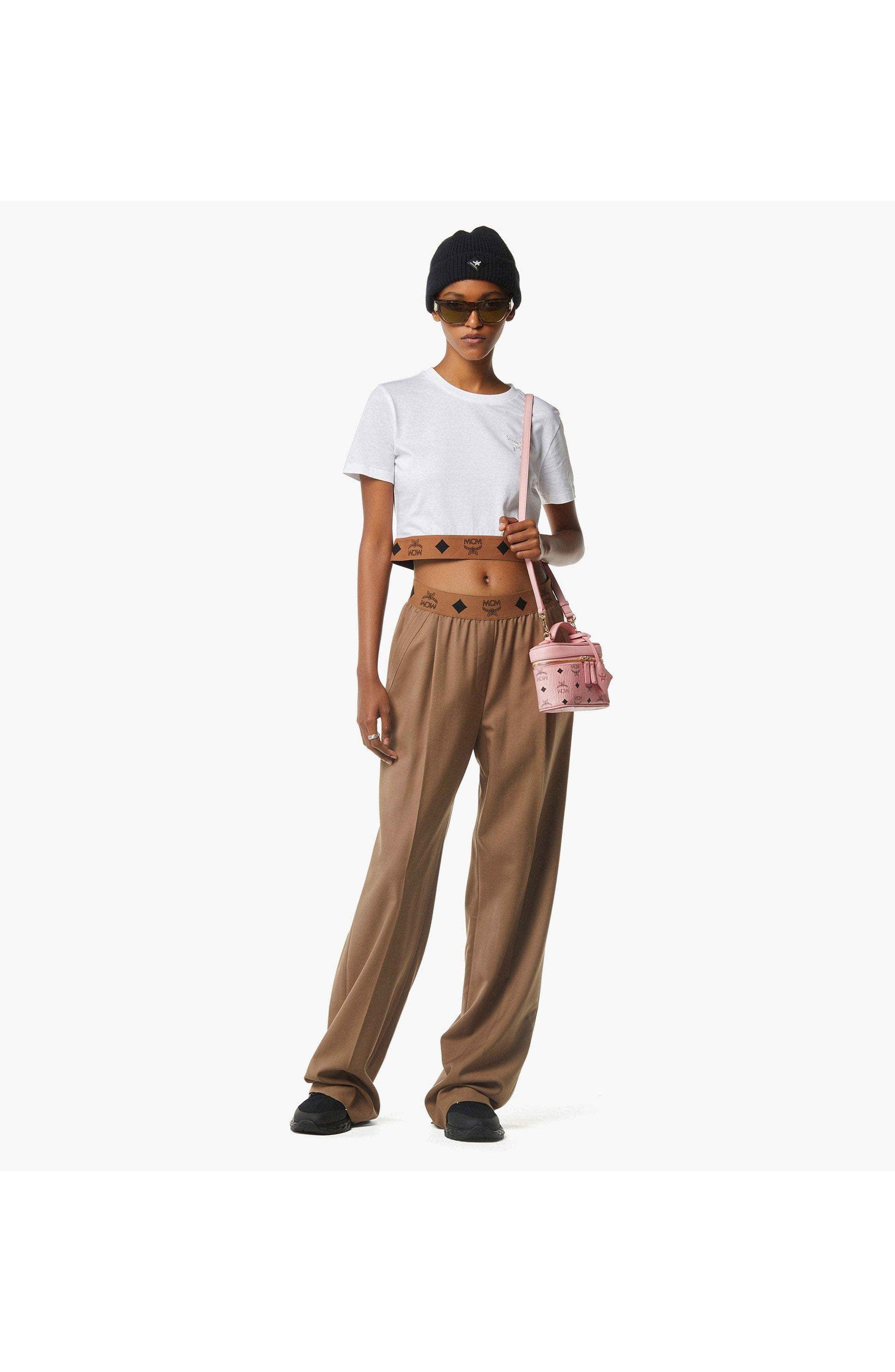 MCM Aren Vanity Case in Visetos Leather Mix, Alternate, color, Soft Pink