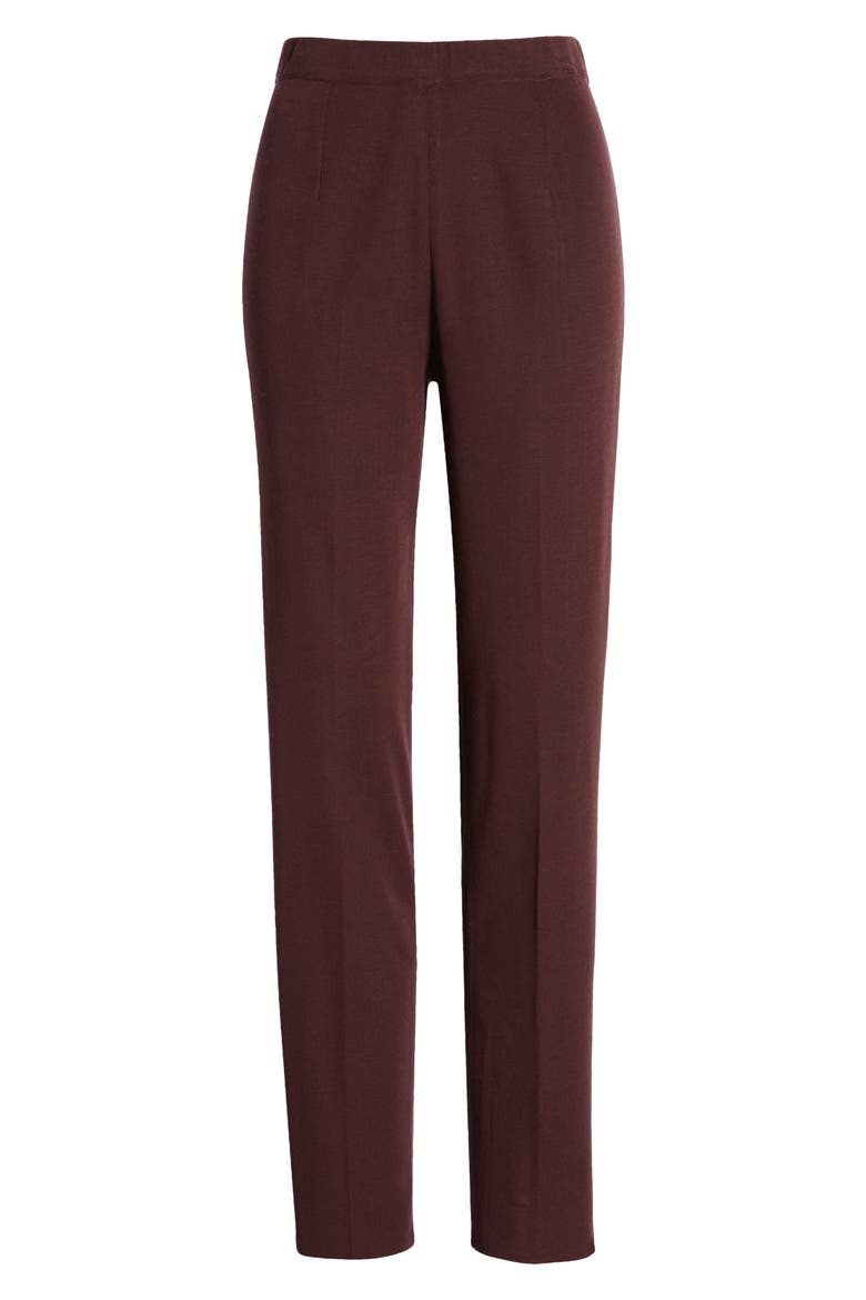 Pull-On Straight Leg Pants, Alternate, color, AUBURN BROWN
