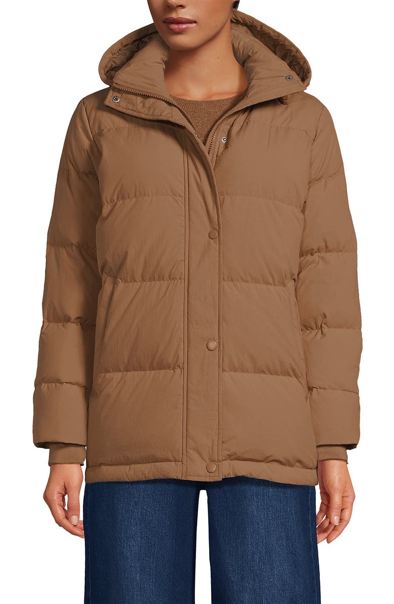 Lands' End Wide Channel 600 Down Puffer Jacket, Main, color, Toasted Peanut