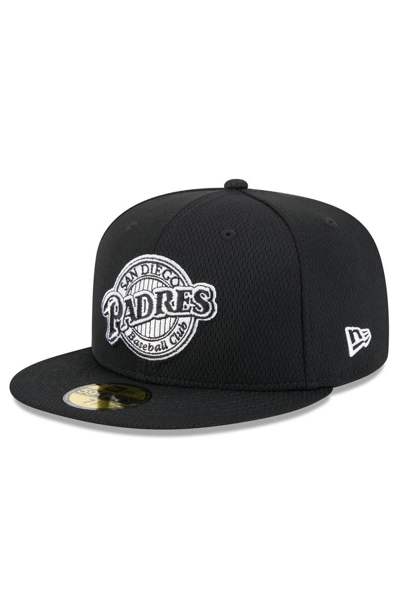 New Era Men's New Era Black San Diego Padres 2025 MLB Clubhouse 59FIFTY Fitted Hat, Main, color, 