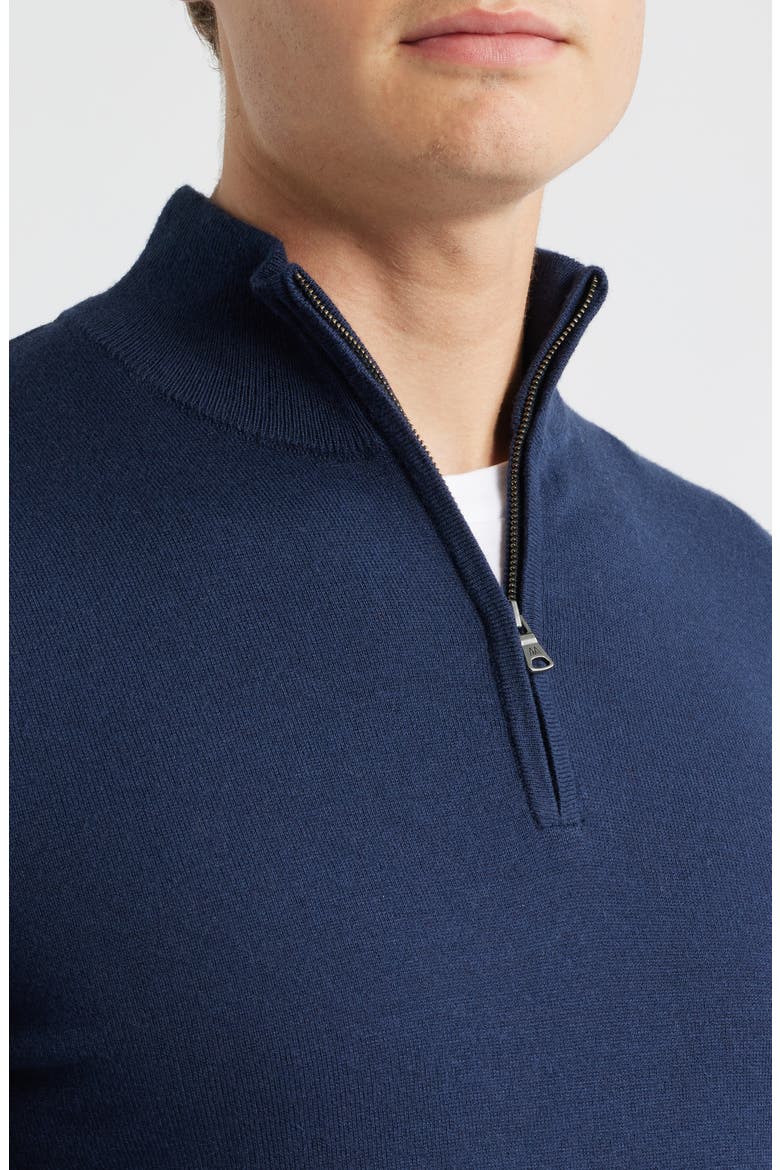 Heritage Quarter Zip Sweater, Alternate, color, NAVY