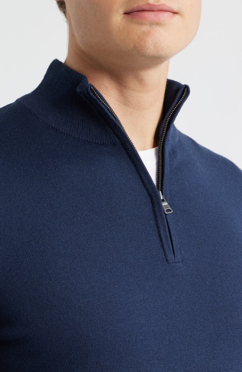 Mizzen+Main Heritage Quarter Zip Sweater, Alternate, color, Navy