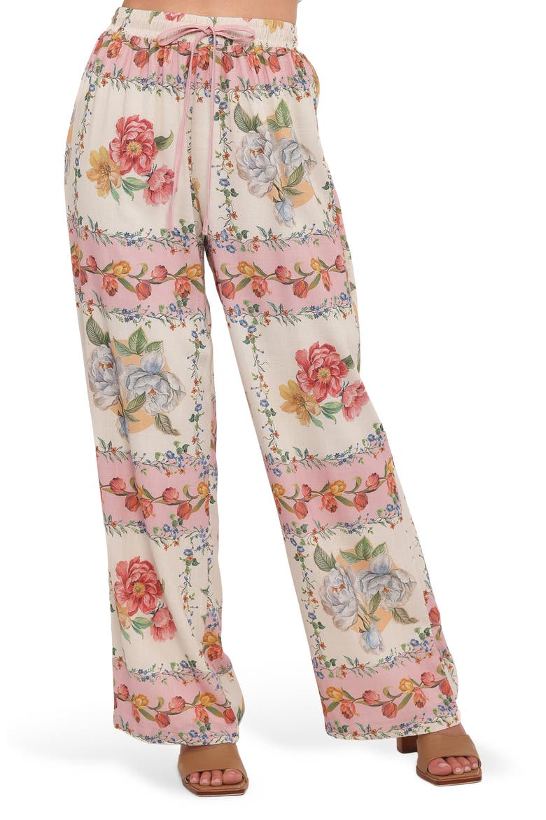 Cascais Rose Tile Pants, Main, color, ROSE TILE