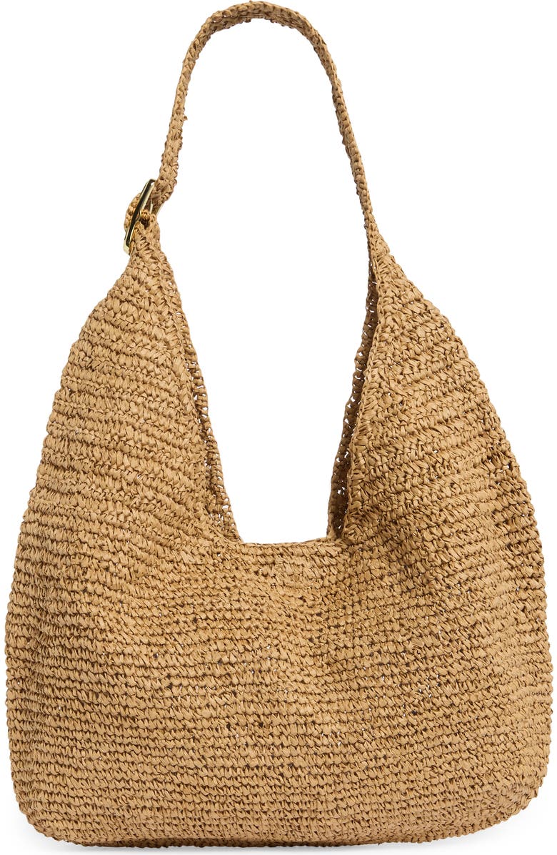 Collection XIIX Slouchy Straw Bag, Main, color, Dark Natural