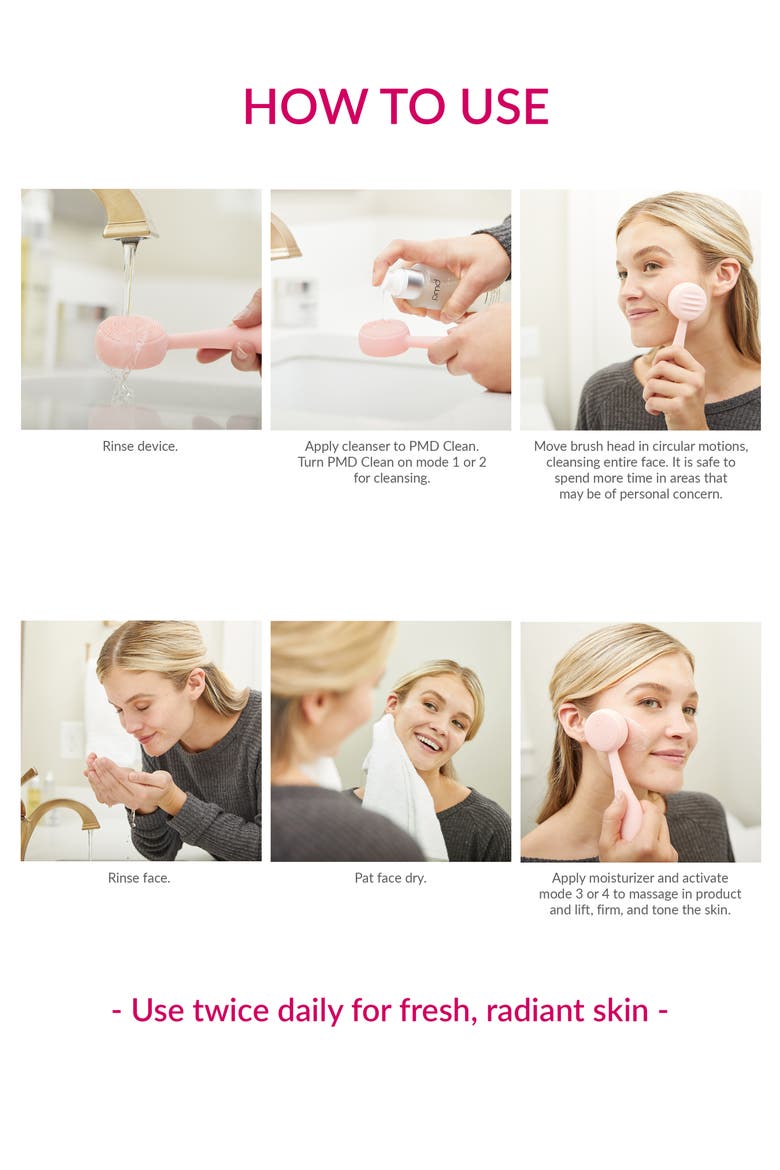 Clean Facial Cleansing and Firming Massage Device $99 Value, Alternate, color, BLUSH