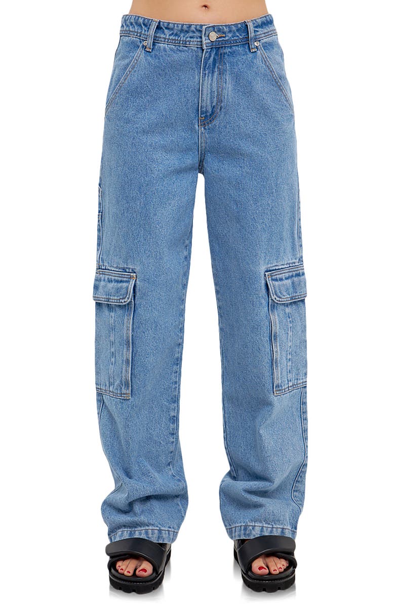 Grey Lab Straight Leg Cargo Jeans, Alternate, color,