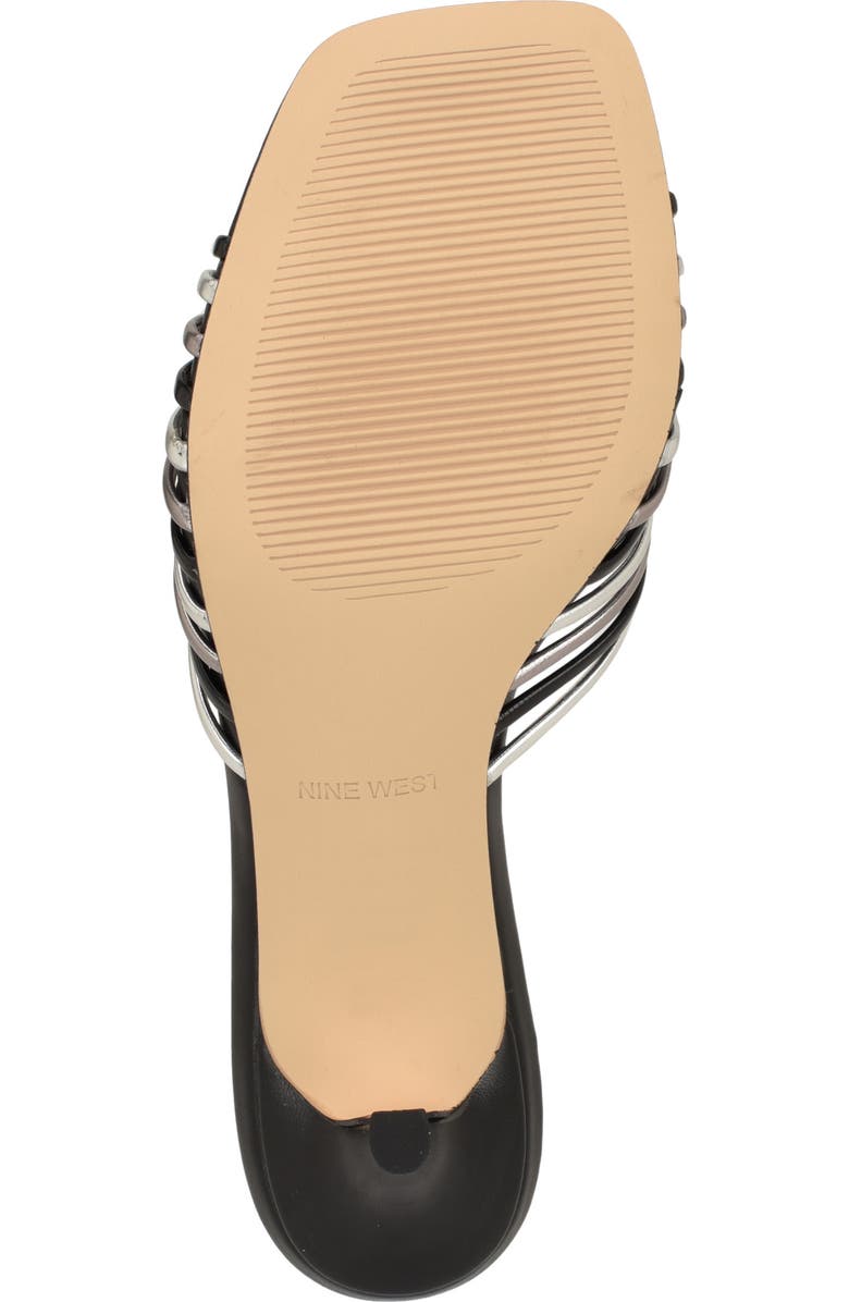 Nine West Dumel Sandal, Alternate, color, Black/ Silver/ Pewter