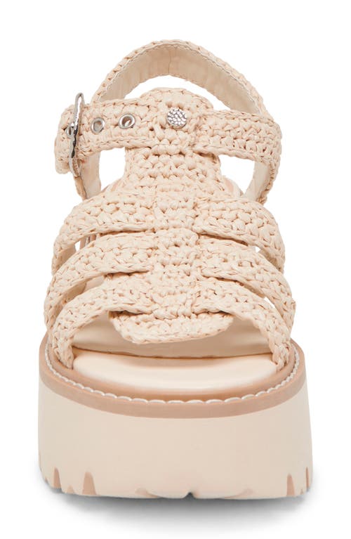 Dolce Vita Latice Strappy Sandal In Oatmeal Knit