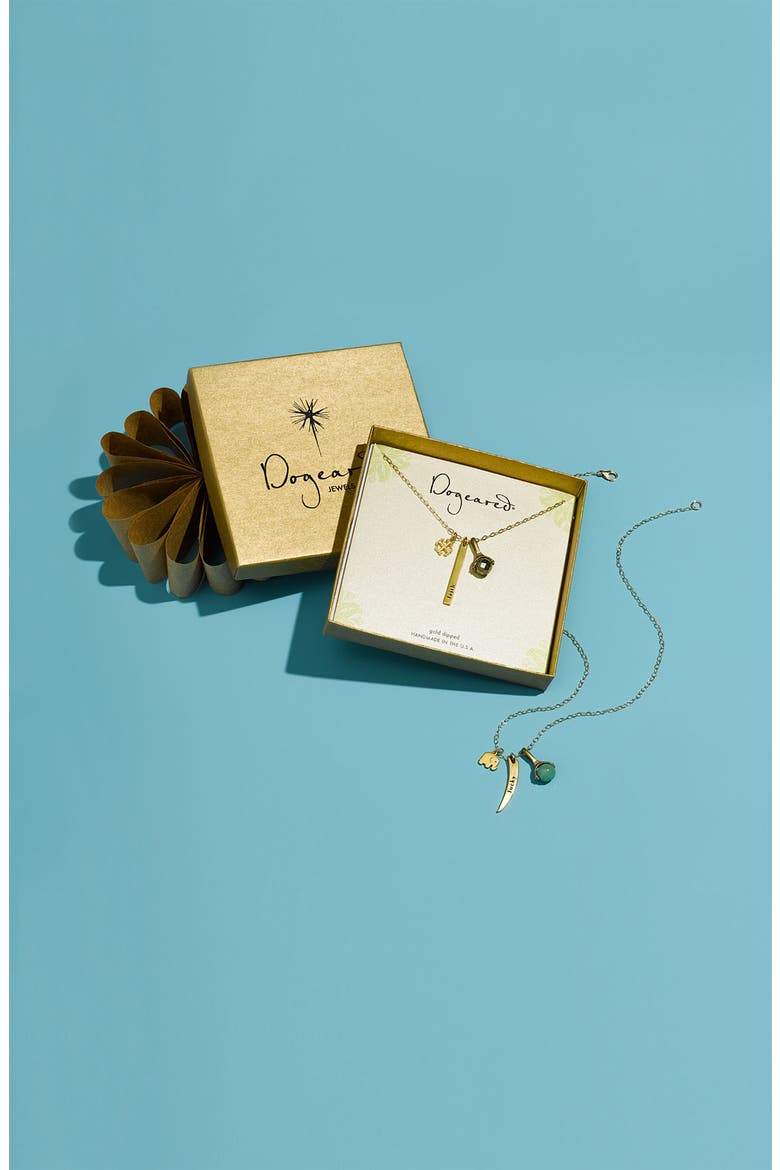 'Fearless' Triple Charm Pendant Necklace, Alternate, color, FEARLESS