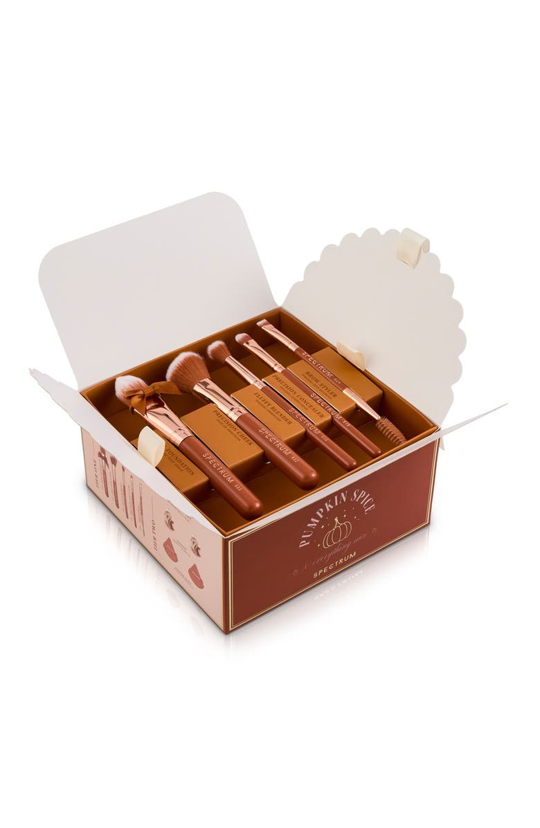 SPECTRUM Pumpkin Spice 9-Piece Makeup Brush & Sponge Set, Alternate, color, Orange