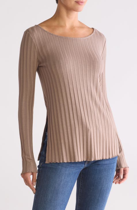 Akiko Slit Tunic Sweater