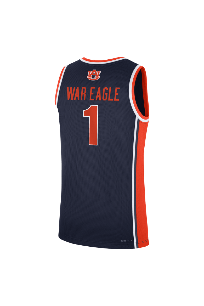 Men's Nike Navy Auburn Tigers #1 Road War Eagle Replica Basketball Jersey, Alternate, color, Navy