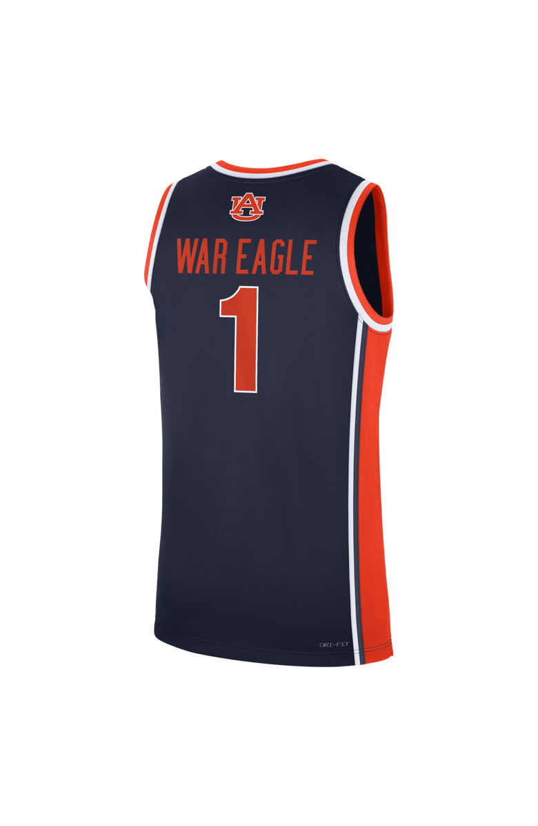 Nike Men's Nike Navy Auburn Tigers #1 Road War Eagle Replica Basketball Jersey, Alternate, color, Navy