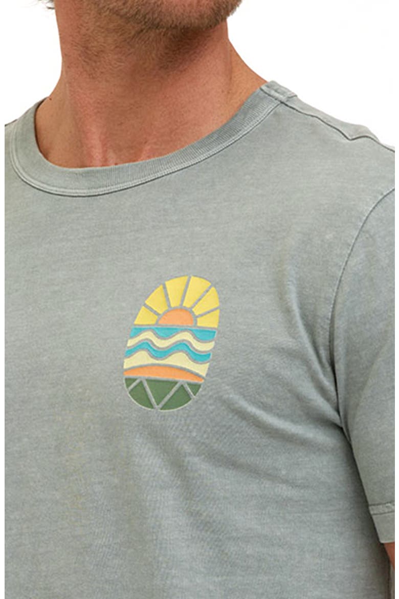 Island Sunrise Graphic T-Shirt, Alternate, color, WASABI