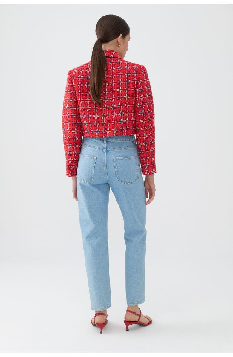 Nocturne Padded Shoulder Tweed Jacket, Alternate, color,